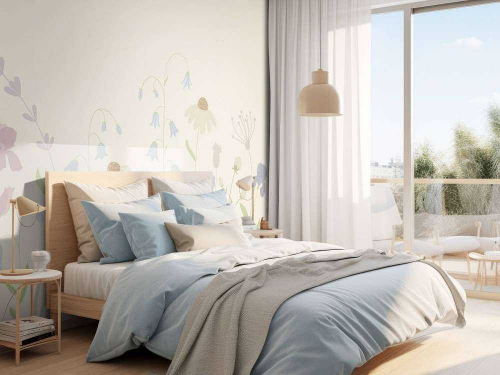 Flower field high sand, old pink, green and lilac