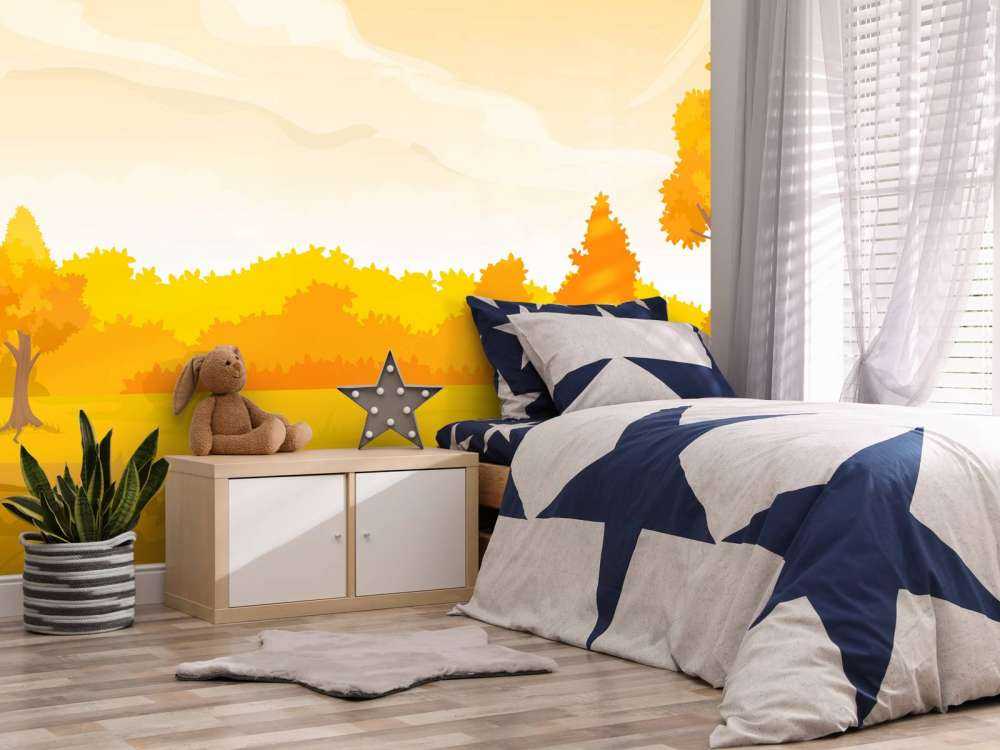 Illustration of autumn landscape