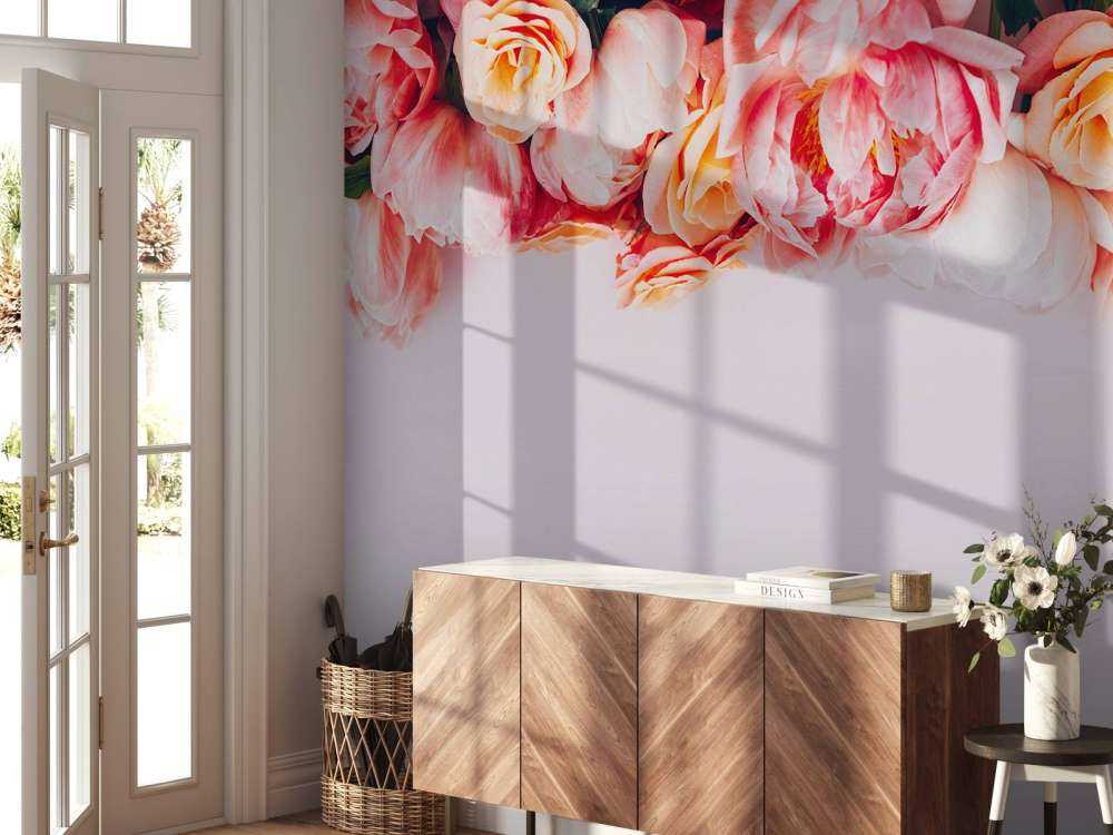 Roses in different shades of pink