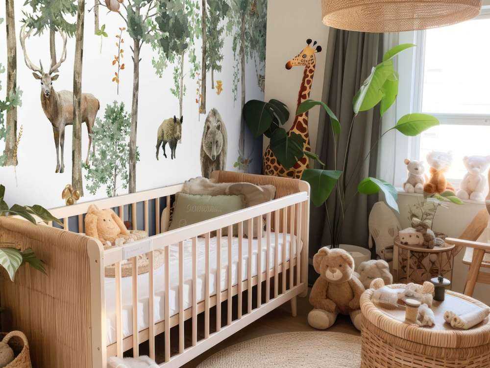 Forest animals of watercolour