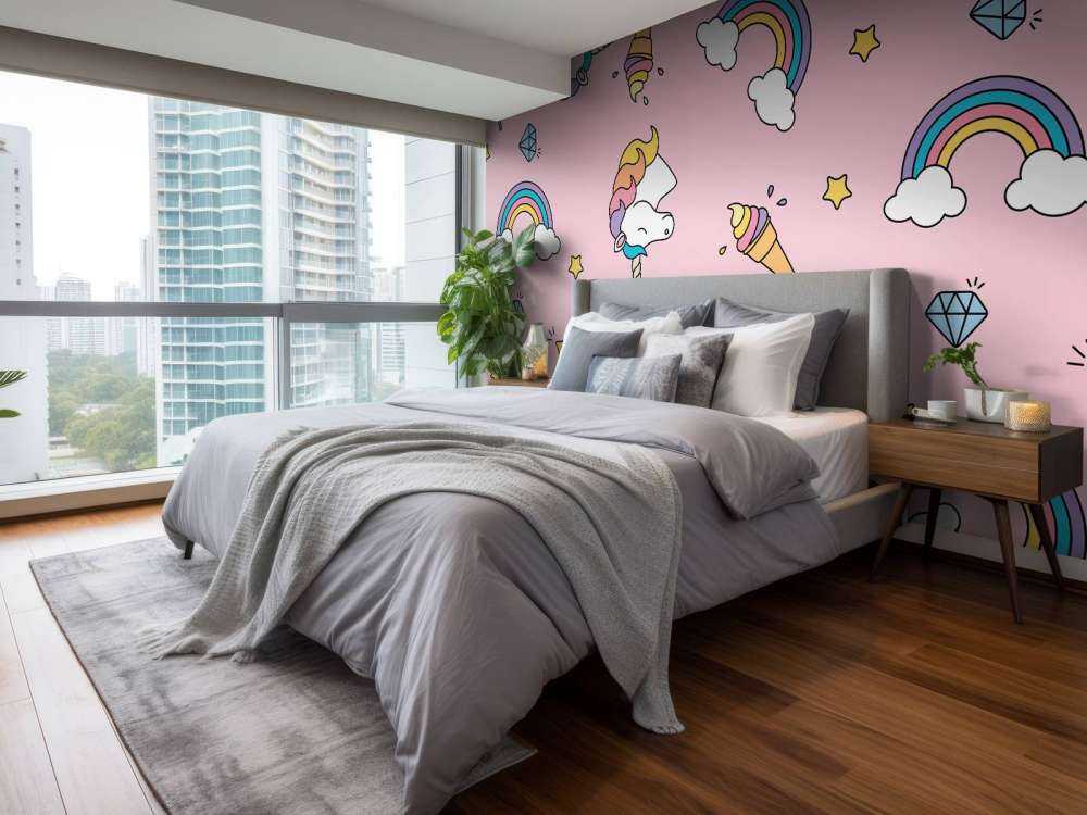 Colourful unicorn pattern