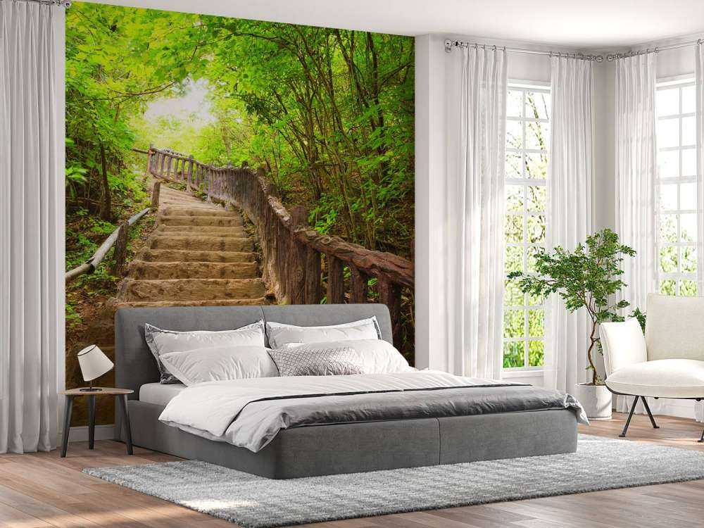 Stairs in a forest