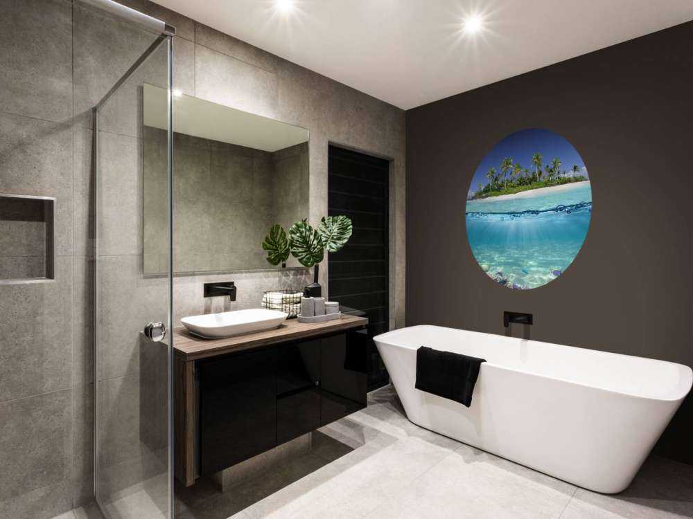 Tropical island and coral reef
