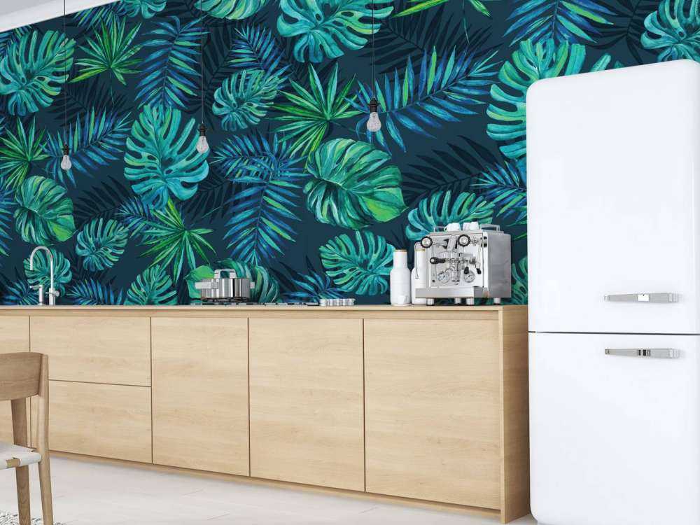 Tropical watercolor plants