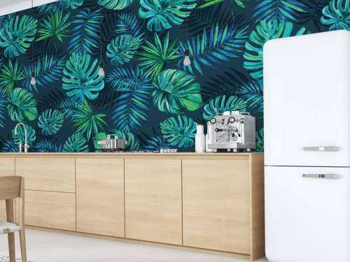Tropical watercolor plants