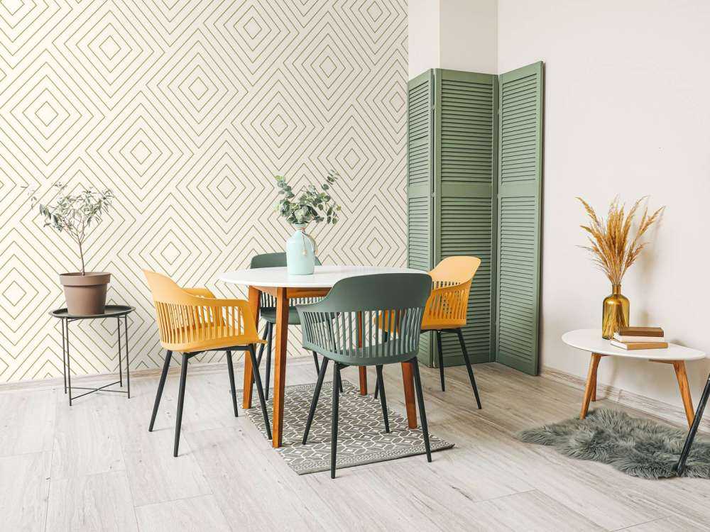 Chevron pattern, white