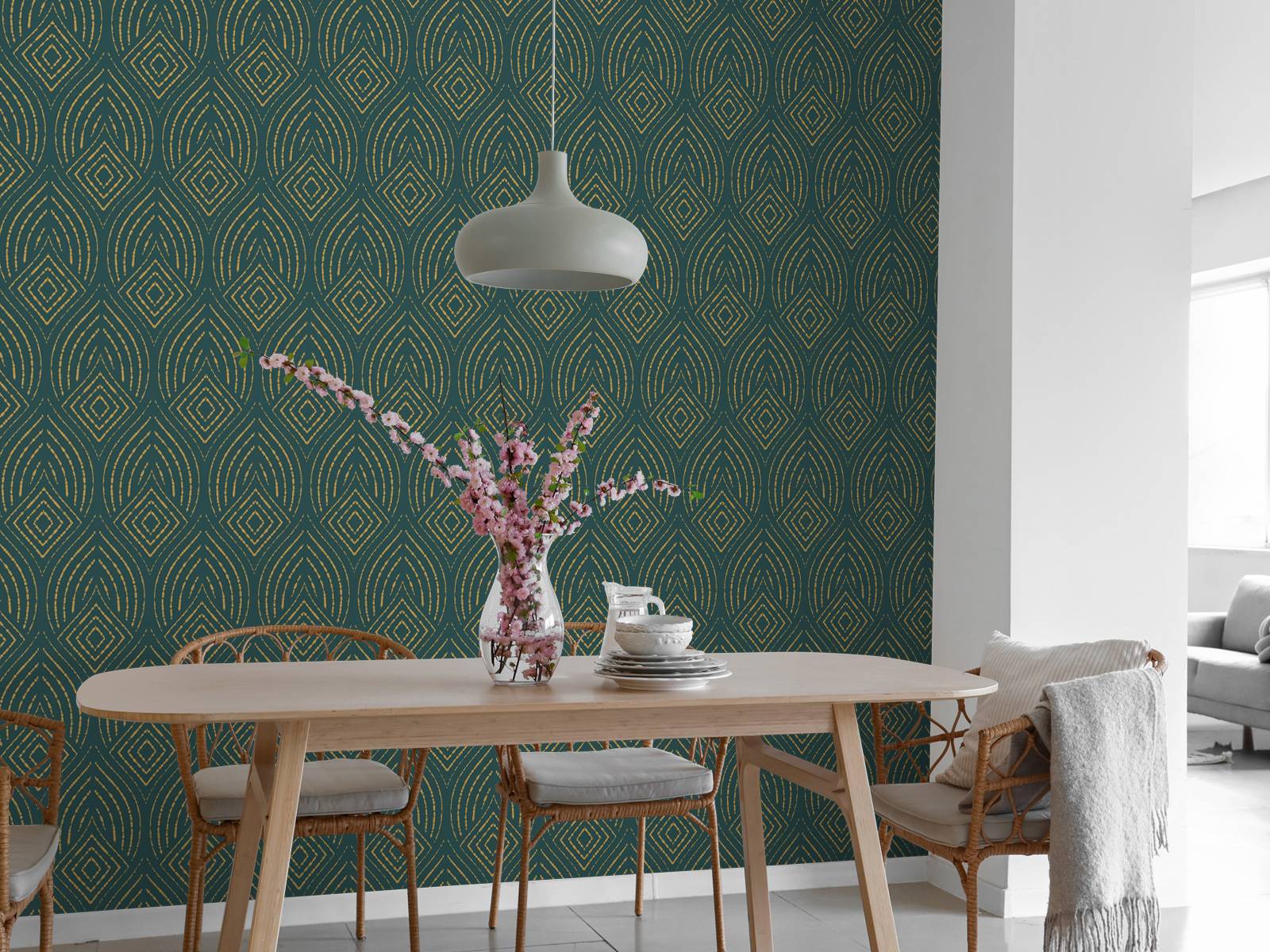 Abstract peacock pattern