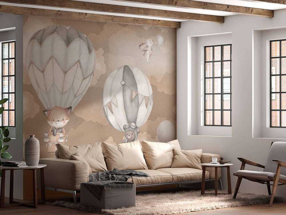 Flying animals taupe