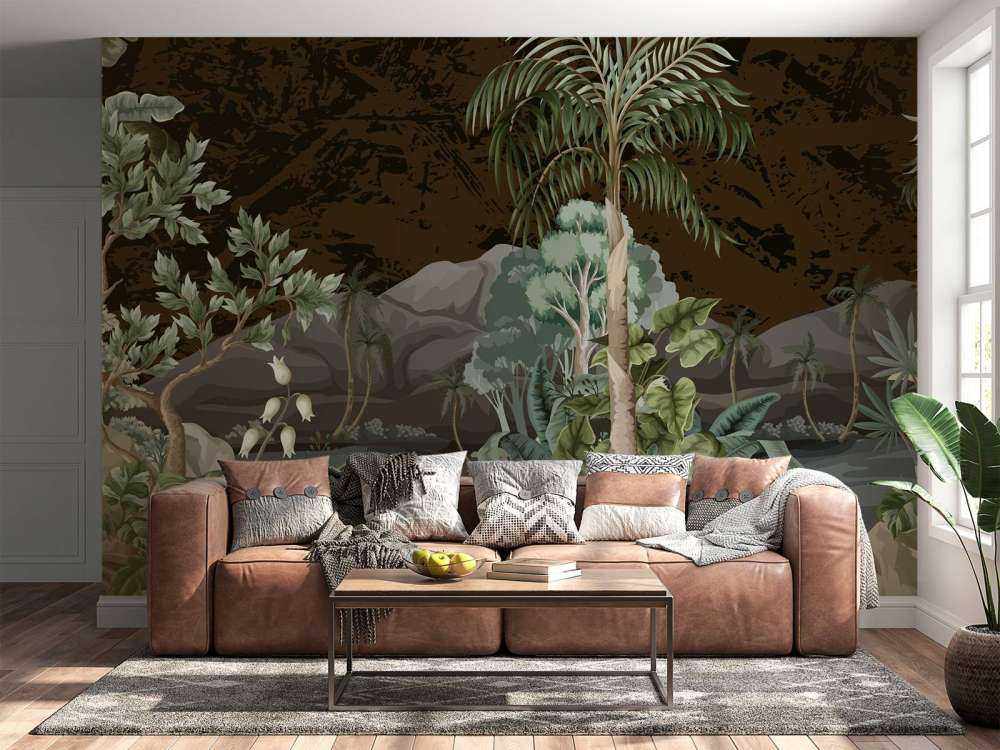 Jungle landscape with river