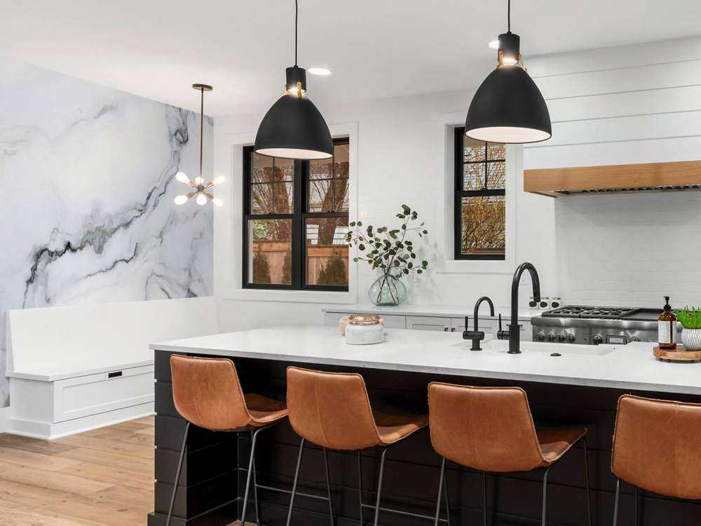 White curly marble