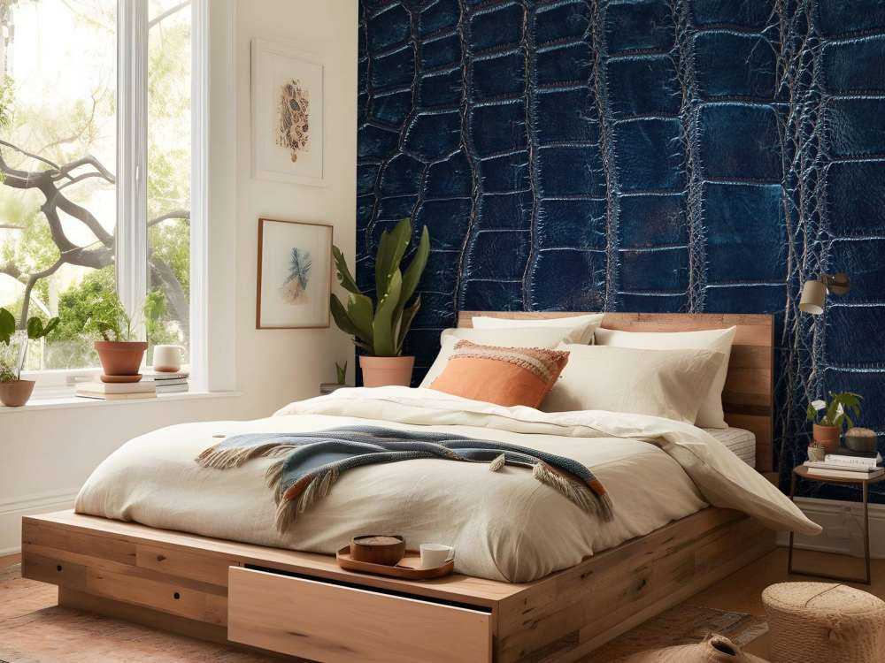 Shiny crocodile skin