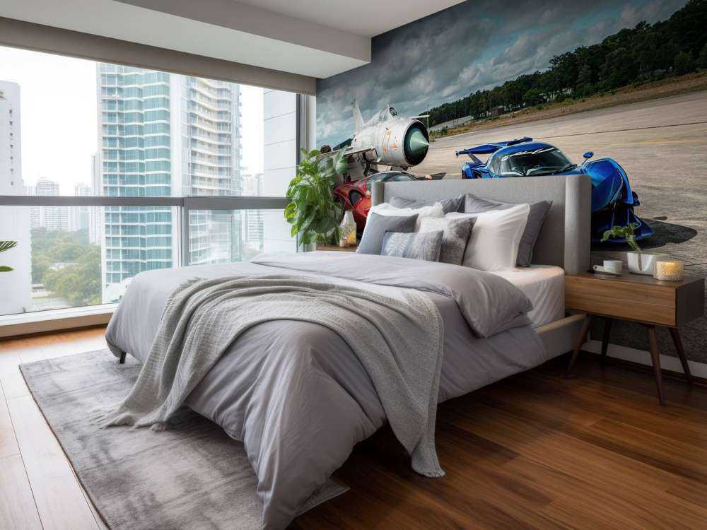 Supercars at fighter jets