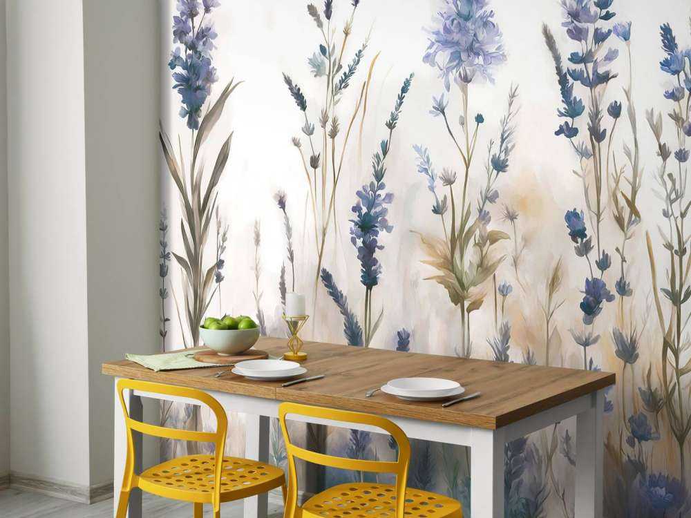 Lavender Glade Seamless Soft Blue