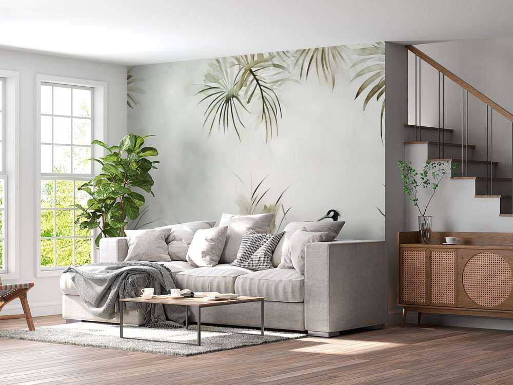 Cranes in Field Green