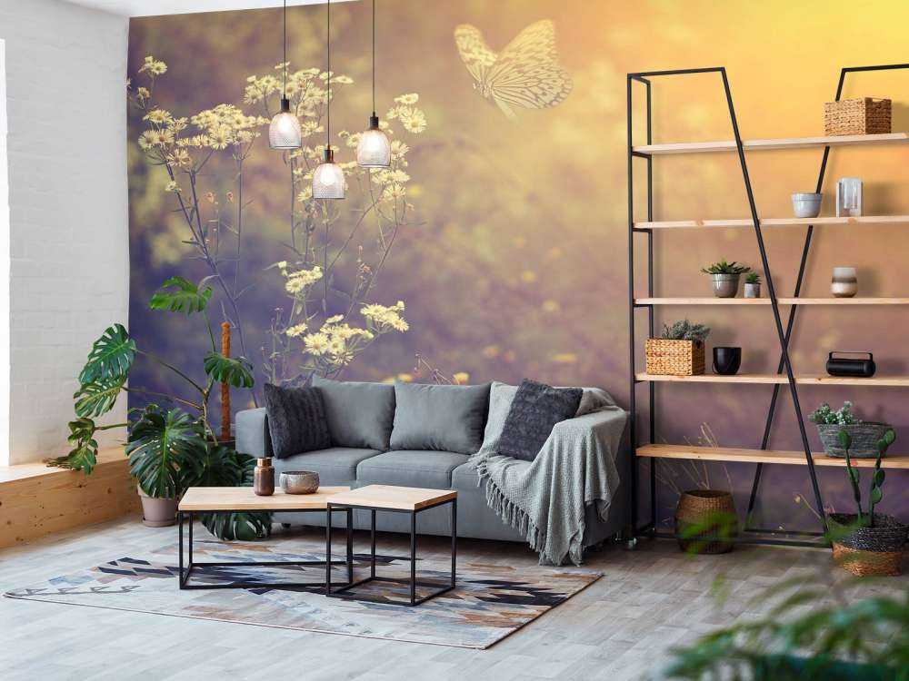 Butterfly with flowers