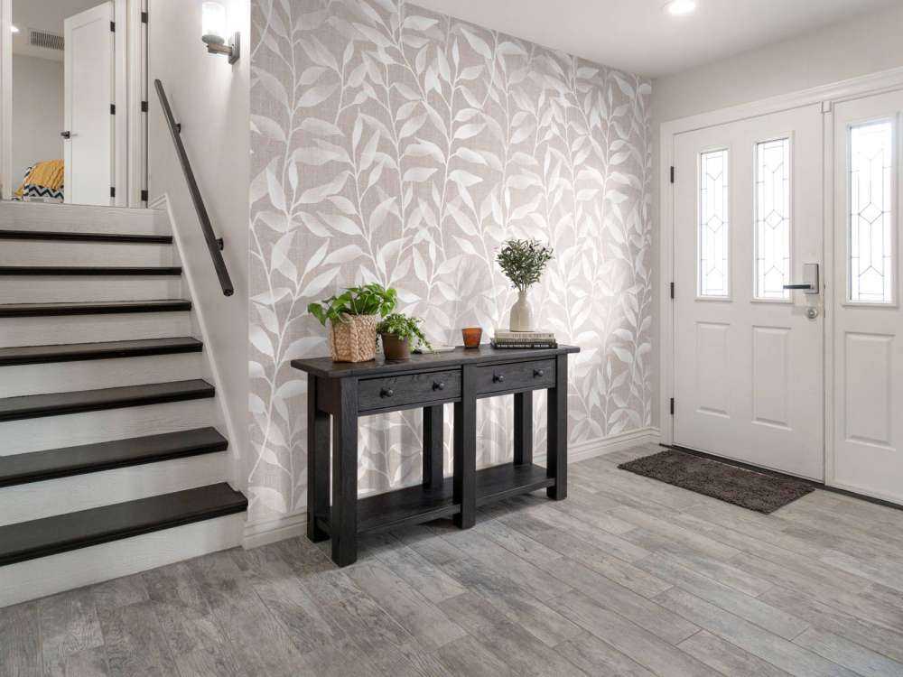 Japandi climbing leaves - beige