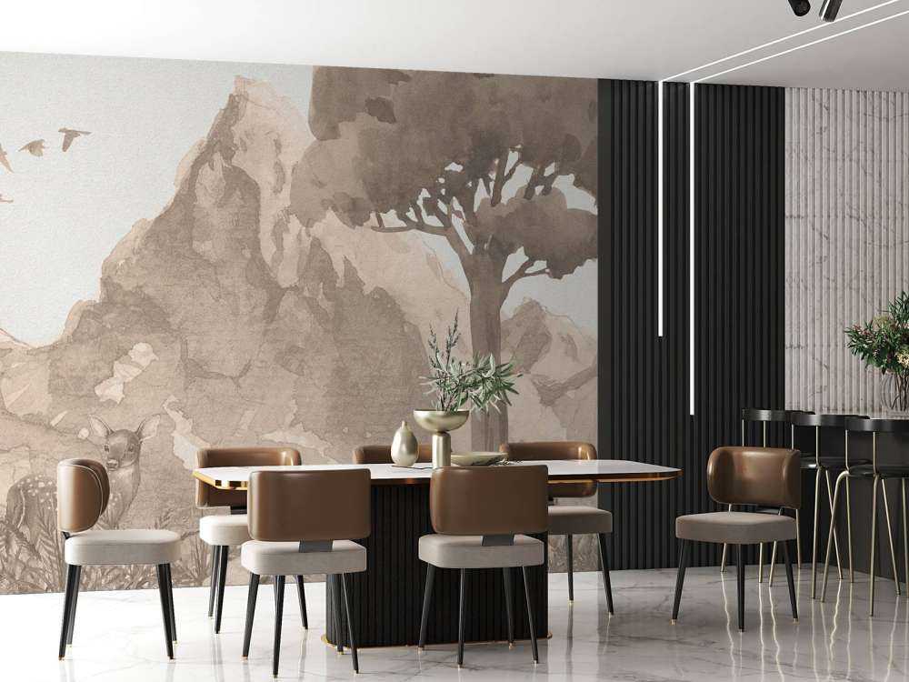 Mountain in watercolour