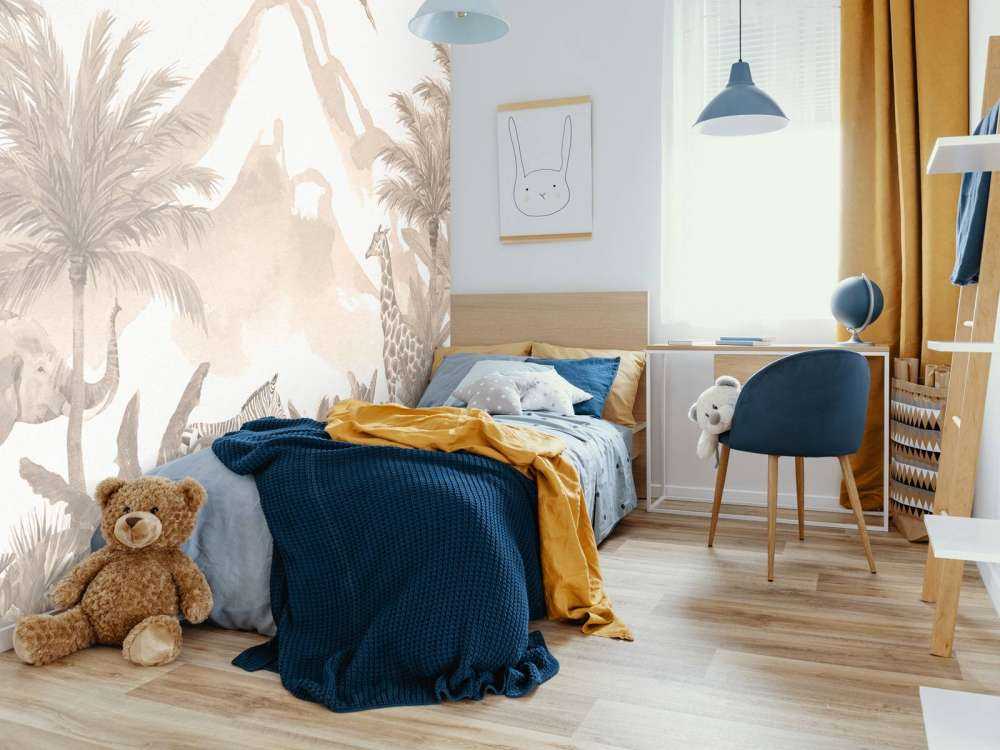 Jungle animals in taupe