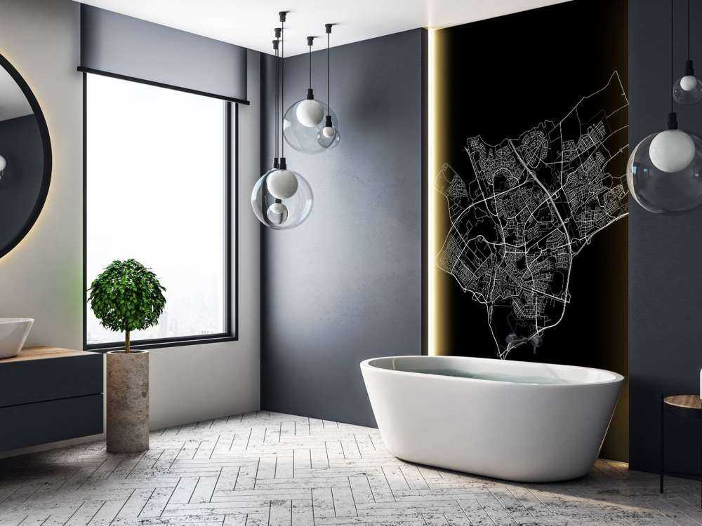 Map of Den Bosch, black