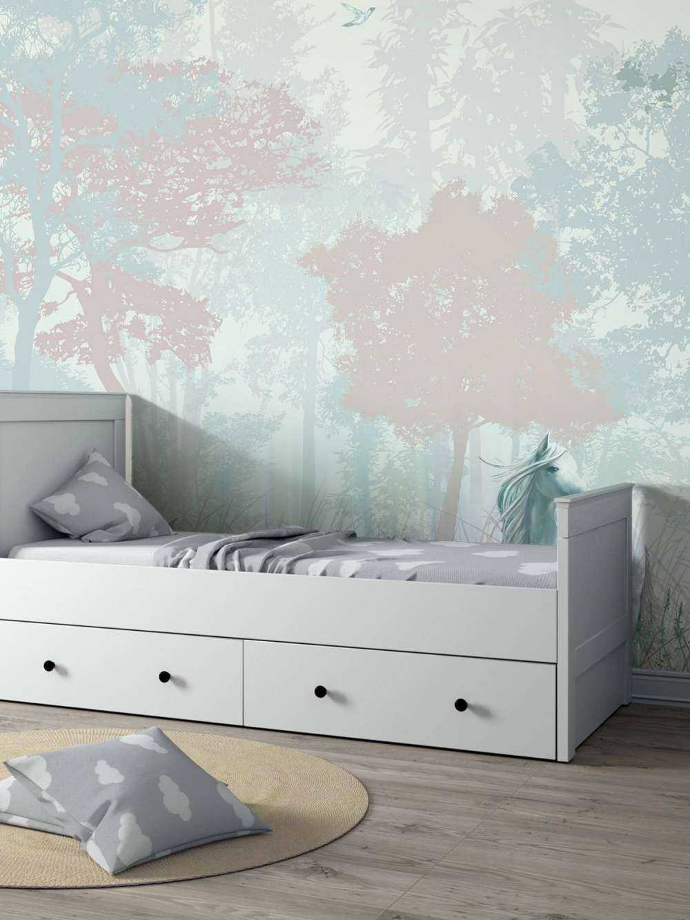 Blue and pink forest