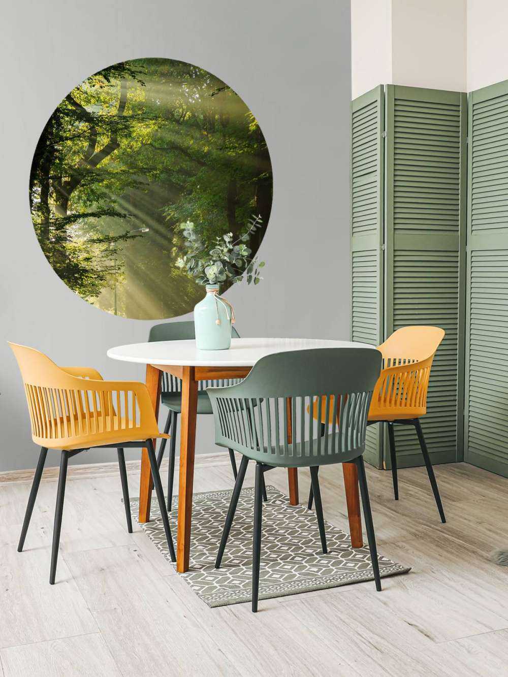 Sunbeams through the trees