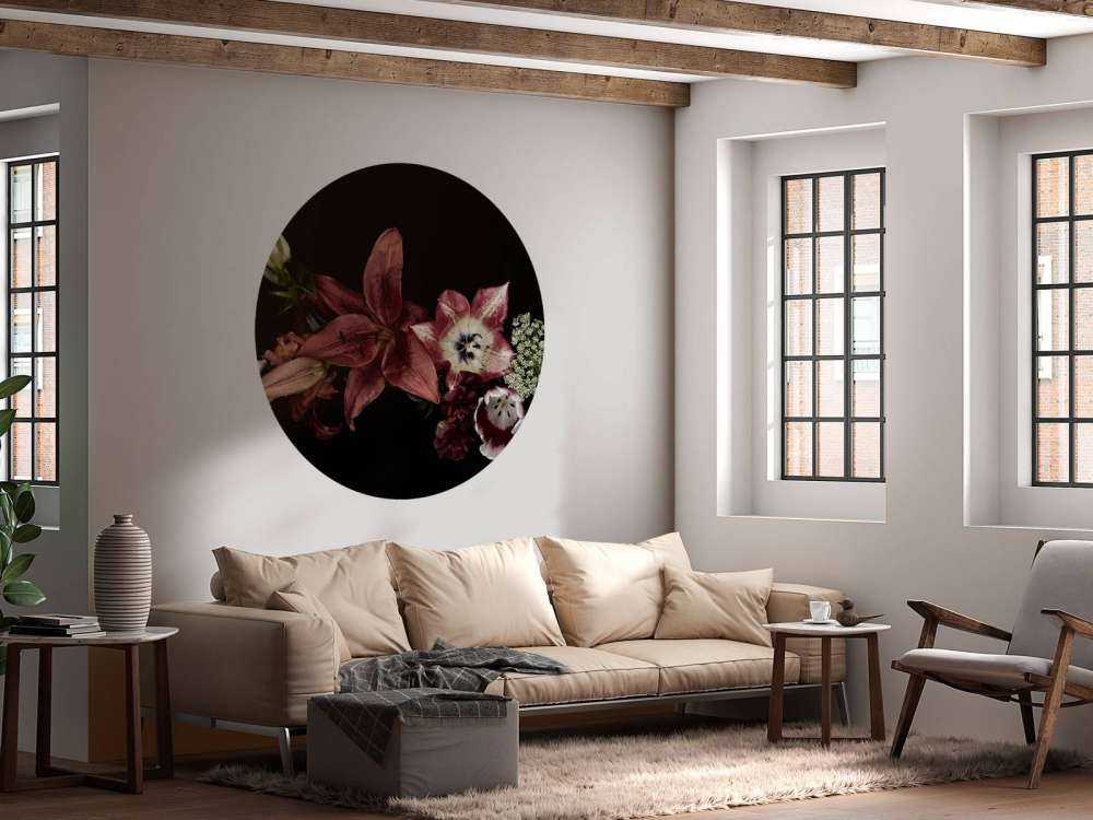 Composed colourful flowers