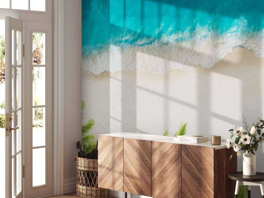 Aerial view of sandy beach