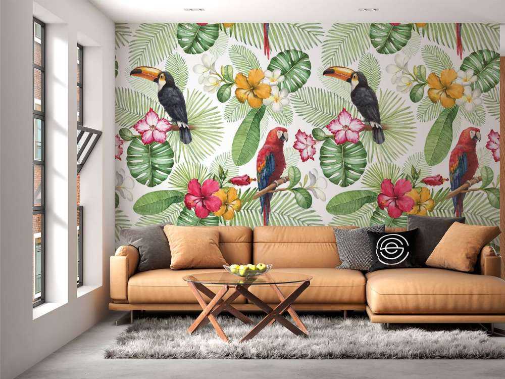 Toucan and parrot