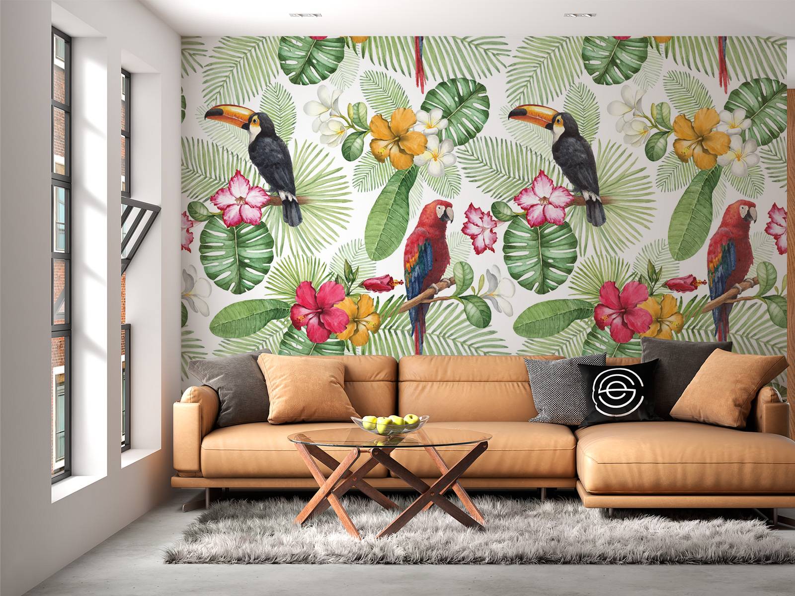 Toucan and parrot