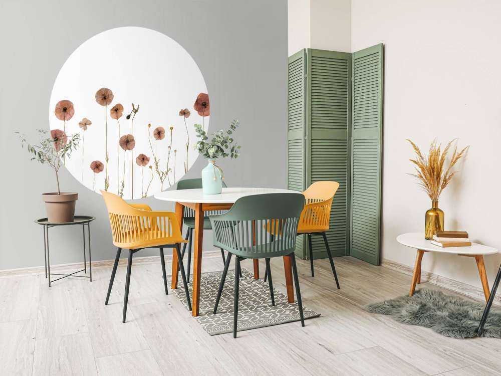 Poppy flower field colourful