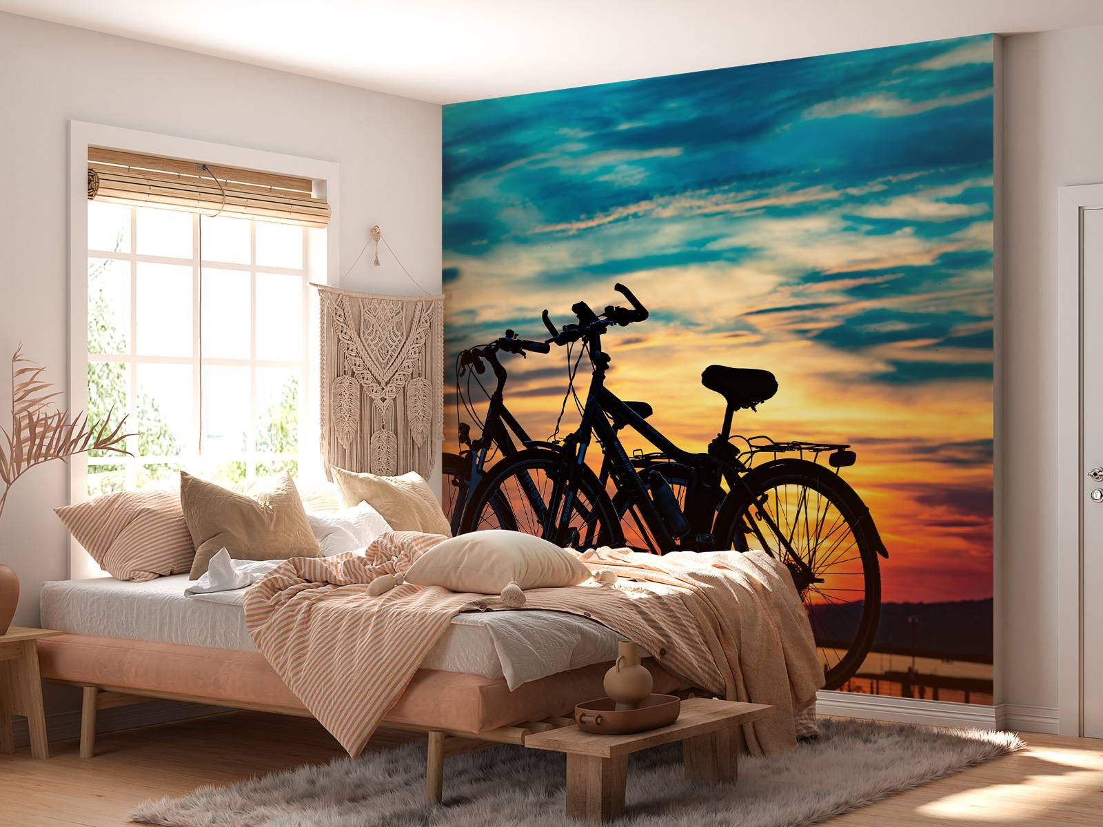 Cycling at sunset