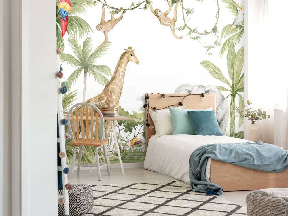 African animals in jungle