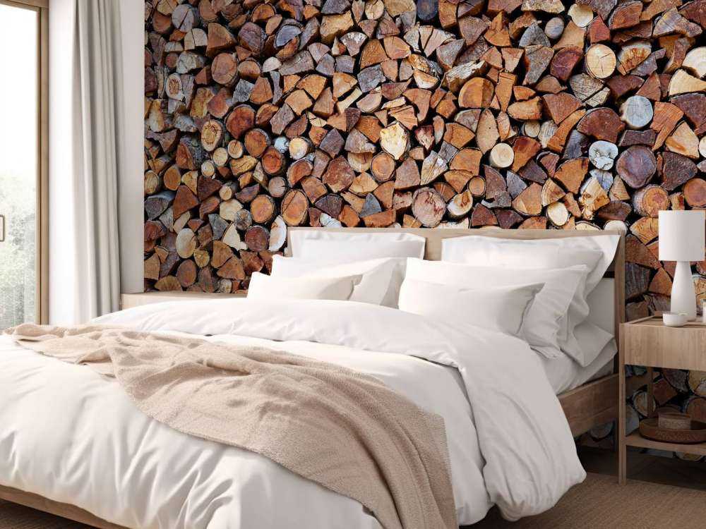 Stacked wood