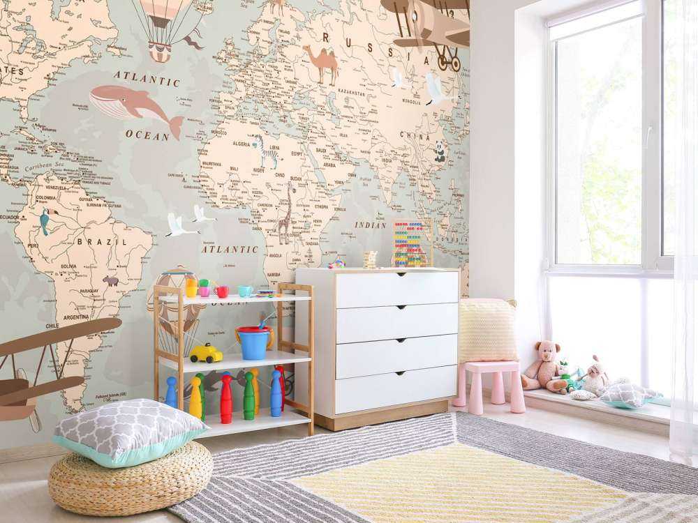 Beige world map