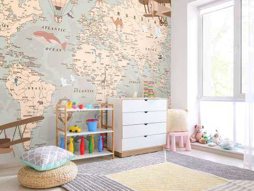 Beige world map