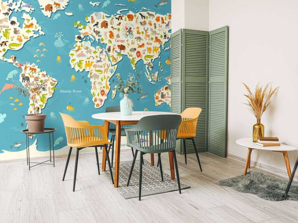 Illustratie wereldkaart