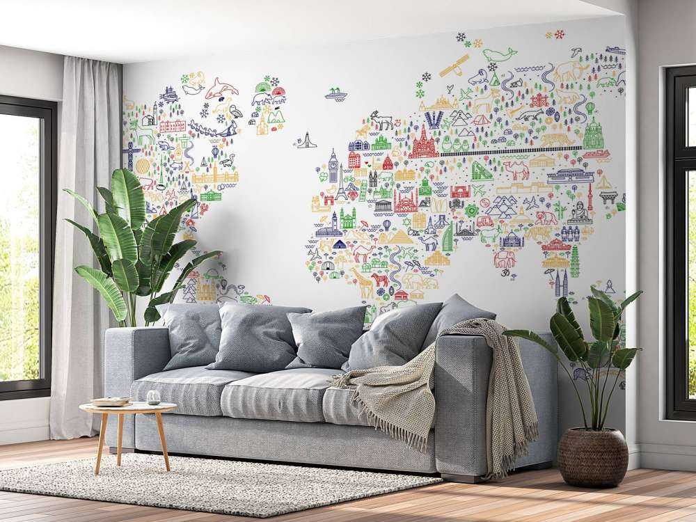 Abstracte wereldkaart