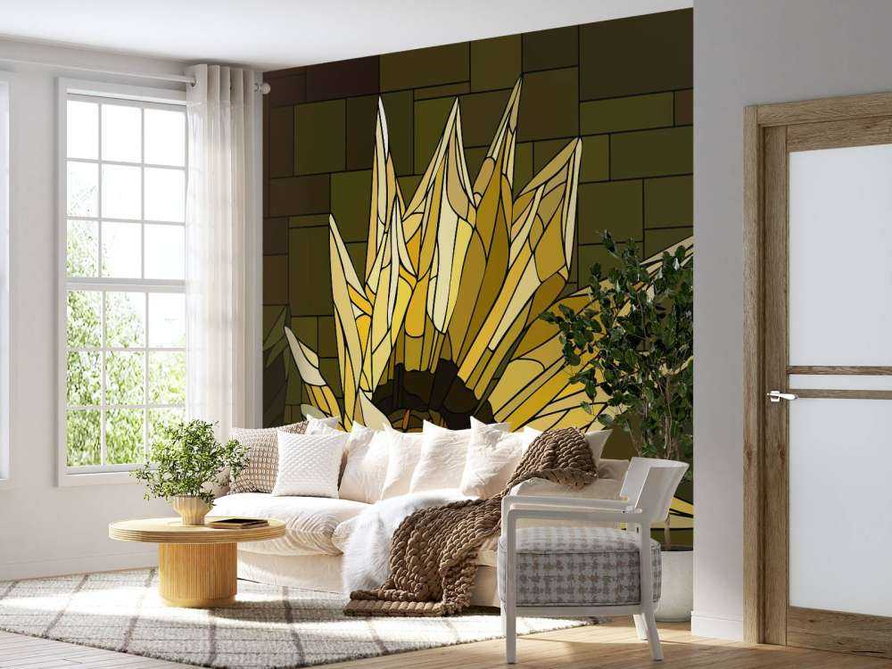 Yellow gazania in bloom