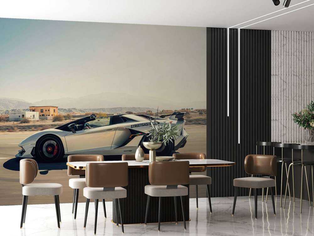 Lamborghini Aventador Roadster in the desert