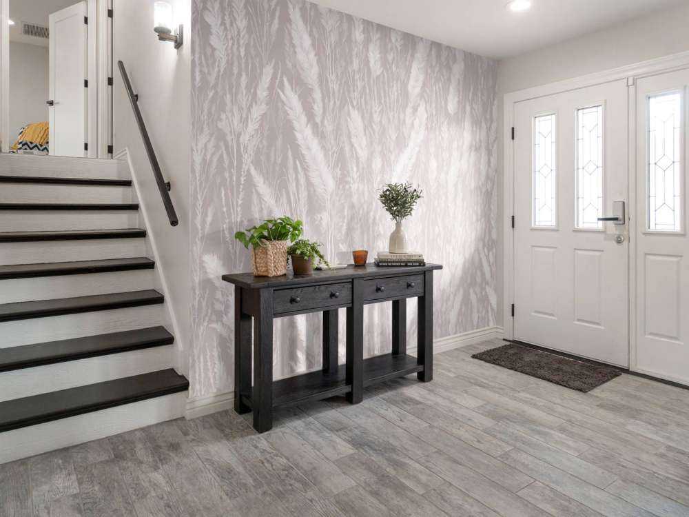 Wall of field grasses - taupe