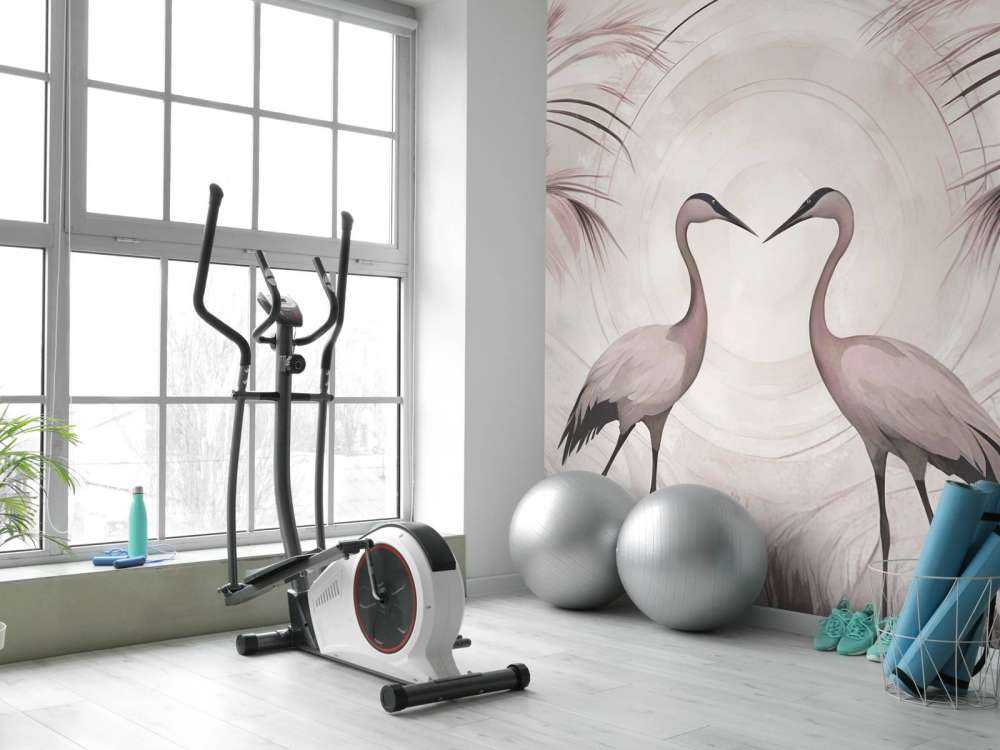 Cranes at Sunset Pink