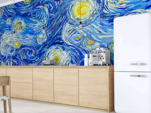 Starry night illustration