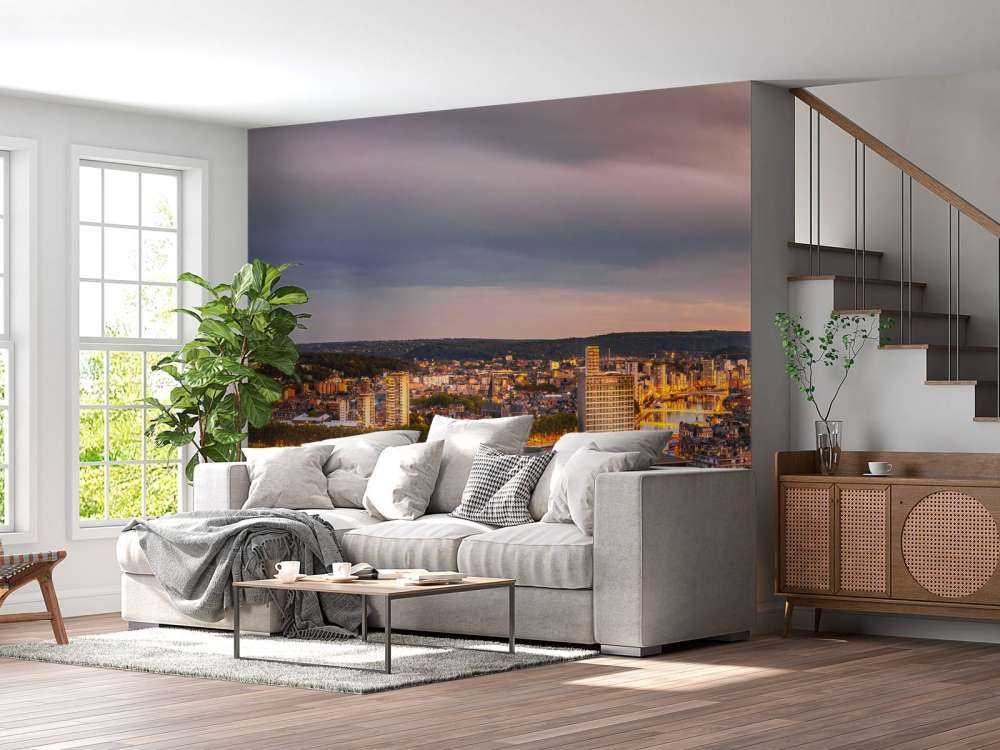 Luik panorama bij nacht