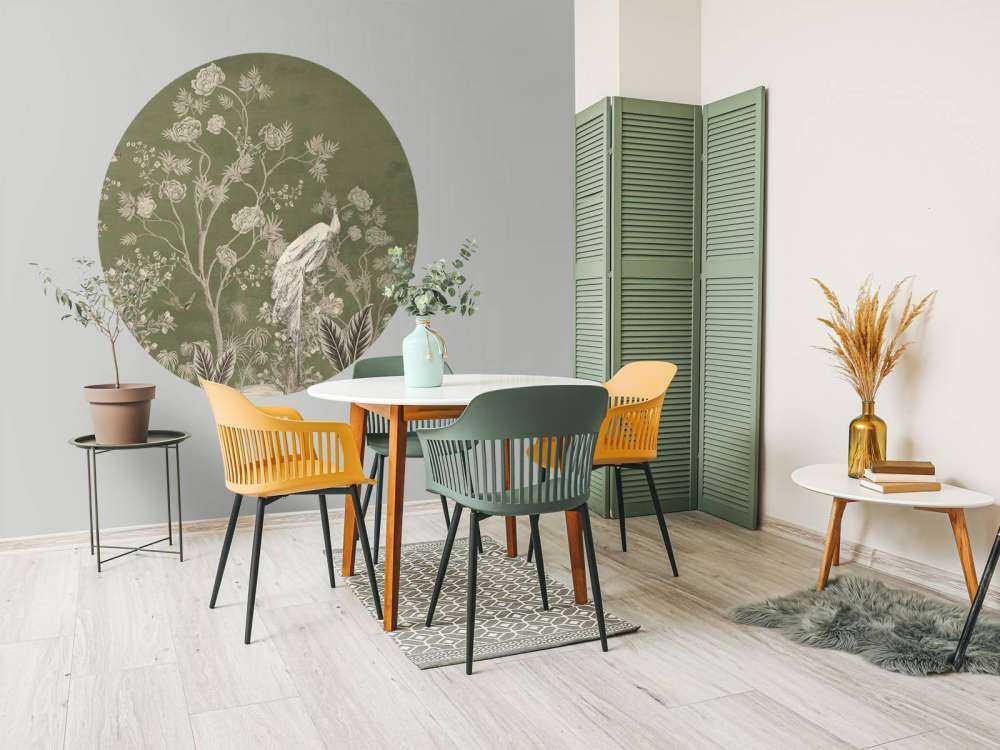 Peacock Rest in the Green Garden