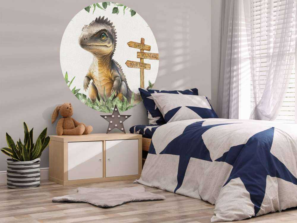 Baby spinosaurus in the jungle