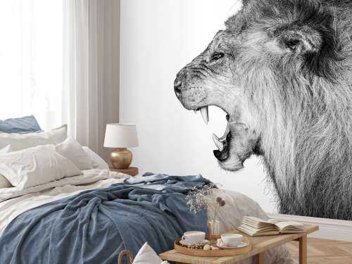 Roaring lion white