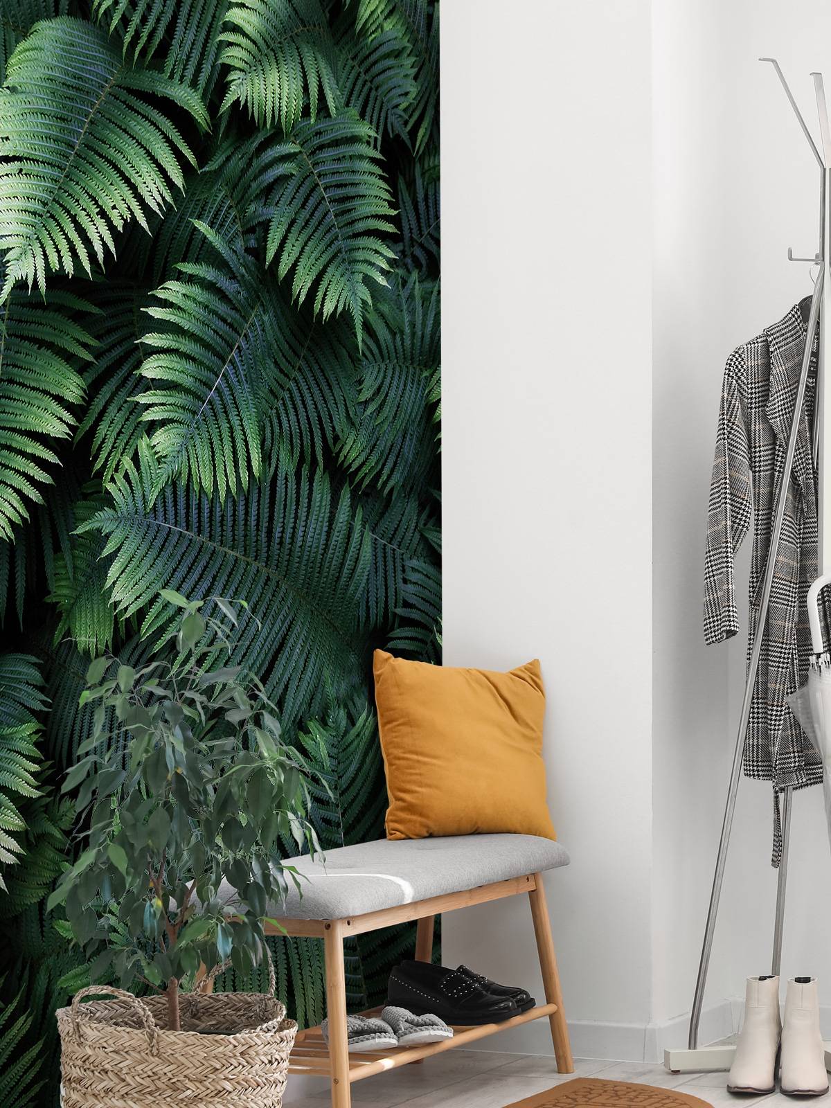 Large palm leaves