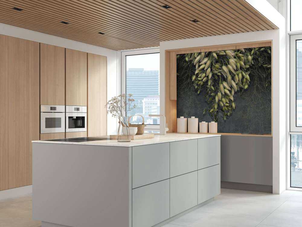 White flower calyxes on a dark gray concrete structure