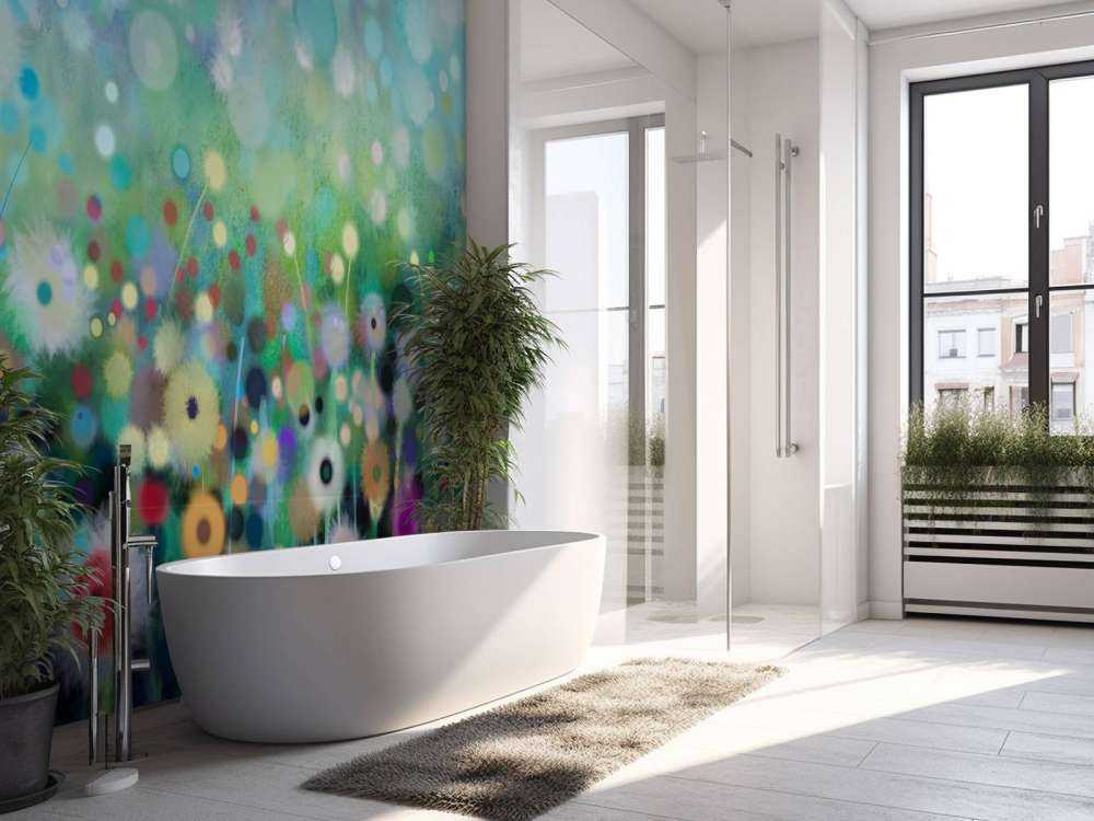 Abstracte bloemen aquarel