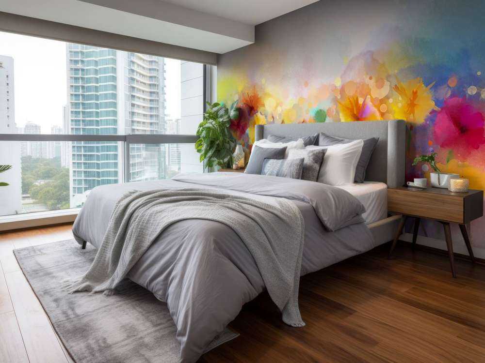 Gekleurde aquarel bloemen